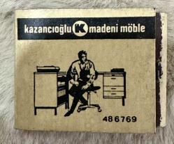 Kazancıoğlu Madeni Möble eski kibrit Nadir