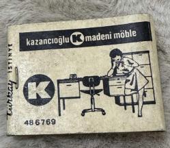 Kazancıoğlu Madeni Möble eski kibrit Nadir
