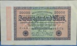 1923 Almanya 20000 Mark