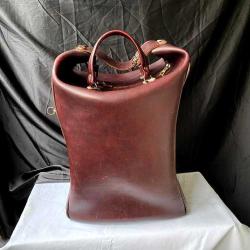 1960 İtalyan Kalın Deri Seyahat Valizi