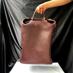 1960 İtalyan Kalın Deri Seyahat Valizi