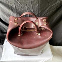 1960 İtalyan Kalın Deri Seyahat Valizi