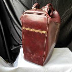 1960 İtalyan Kalın Deri Seyahat Valizi