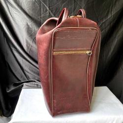 1960 İtalyan Kalın Deri Seyahat Valizi