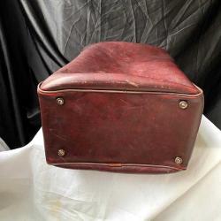 1960 İtalyan Kalın Deri Seyahat Valizi