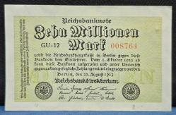 1923 Almanya 10 Milyon Mark