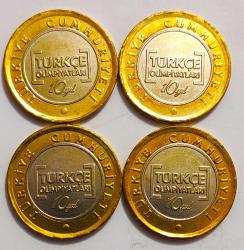 2012 Türkçe Olimpiyatları Hatıra Paraları 4 Adet..