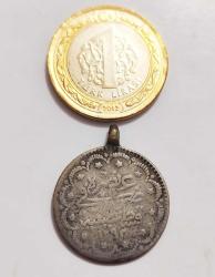 1293 S. II. Abdülhamid Dönemi Gümüş 5 Kuruş..