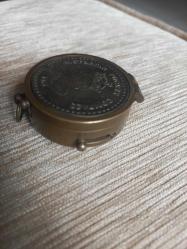 Ahşap Kutulu victorya  dönemi ahşap kutusunda kişiye özel Pirinç Pusula