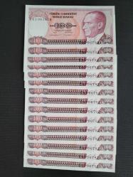 100 TL, 7.Emisyon, Çil 15 adet Seri Takipli