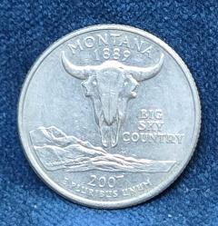 Amerika 2007 D (Denver) Eyaletler Serisi Montana Çeyrek (1/4)Dolar