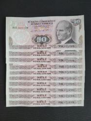 6. EMİSYON 50 TL H56 ÇİL Seri Takipli 10 Adet