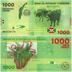P#51a.1 Burundi 1000 Frank 2015 ÇİL