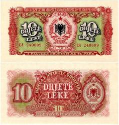 P#28a Arnavutluk 10 Leke 1957 ÇİL