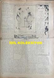 Osmanlıca Akbaba Mizah Dergisi-Gazetesi, Orijinal Dönem Basım, (Ottoman Magazine-Newspaper) - 29 Ocak 1923 - Sayı: 16 - Rumi: 29 Kanun-i Sani 1339 - Hicri: 11 Cemaziyelahir 1341 - Karikatürist Ramiz Gökçe'nin Çalışması: Cemiyet-i Akvam'ın İç Yüzü 