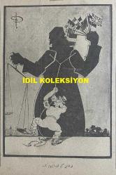 Osmanlıca Akbaba Mizah Dergisi-Gazetesi, Orijinal Dönem Basım, (Ottoman Magazine-Newspaper) - 29 Ocak 1923 - Sayı: 16 - Rumi: 29 Kanun-i Sani 1339 - Hicri: 11 Cemaziyelahir 1341 - Karikatürist Ramiz Gökçe'nin Çalışması: Cemiyet-i Akvam'ın İç Yüzü 