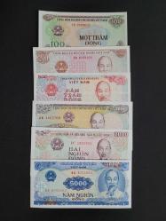 Vietnam DONG Seti 1987-1991 YILLARI Yabancı Kağıt Para Lotu - ÇİL