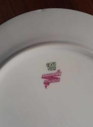 ANTİKA H.DECUGIS CONSTANTINOPLE YAZILI LİMOGES PORSELEN TABAK HALİYLE