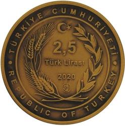 2020 YILI  AYASOFYA-İ KEBİR CAMİİ ŞERİFİ AÇILIŞINA ÖZEL HATIRA PARA 2020 YILI 2.5 LİRA (SERTİFİKALI)
