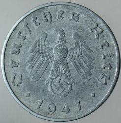 ALMANYA 10 PFENNİG 1940 A. İKİNCİ DÜNYA SAVAŞI NAZİ-HİTLER DÖNEMİ. GAMALI HAÇ. ÇİNKO.