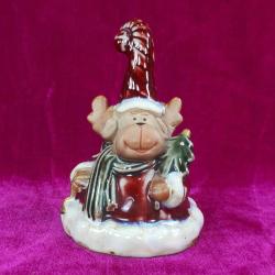 VINTAGE EL BOYAMA YILBAŞI SÜSÜ KÜÇÜK PORSELEN ÇAN