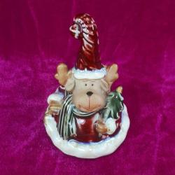 VINTAGE EL BOYAMA YILBAŞI SÜSÜ KÜÇÜK PORSELEN ÇAN