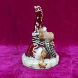 VINTAGE EL BOYAMA YILBAŞI SÜSÜ KÜÇÜK PORSELEN ÇAN