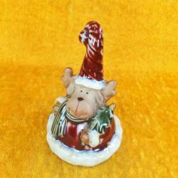 VINTAGE EL BOYAMA YILBAŞI SÜSÜ KÜÇÜK PORSELEN ÇAN