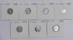 Türkiye Cumhuriyet 1981/82/84/85/86/87 /88 Yılları 1 Lira KAPAMADA (7519)