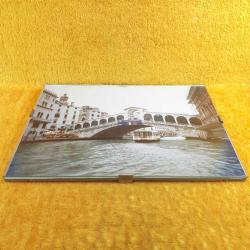 VINTAGE ORJİNAL ÇERÇEVESİNDE VENEDİK KANAL TEMALI 18 x 24 cm RENKLİ HATIRA FOTOĞRAF