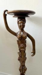 19 YY İTALYAN MASİF EL OYMA AĞAÇ SUTUN