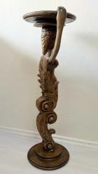 19 YY İTALYAN MASİF EL OYMA AĞAÇ SUTUN