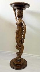 19 YY İTALYAN MASİF EL OYMA AĞAÇ SUTUN