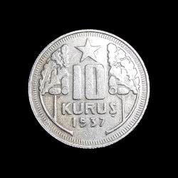10 Kuruş 1937 KM#863
