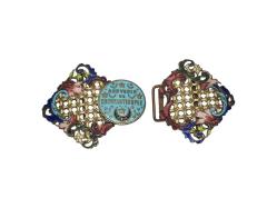 OSMANLI DÖNEMİ CONSTANTINOPLE YAZILI MİNELİ KEMER TOKASI