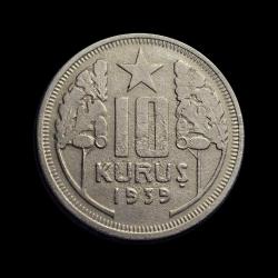 10 Kuruş 1939 KM#863