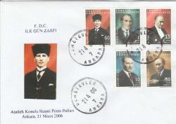 2006 ATATÜRK KONULU RESMİ SERİ FDC-P (ÇOK NADİR)