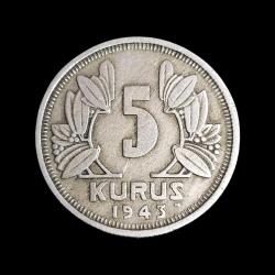 5 Kuruş 1943, KM#862