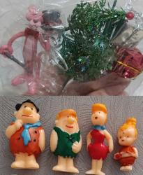 Sıfır paketli ürünler.Pembe panter ağaç Taş devri Fred Barni Wilma çakıl vb. Figür oyuncak aksesuar nostalji süs set koleksiyon dekor tasarım hediye vintage retro hobi reklam promosyon minyatür diorama