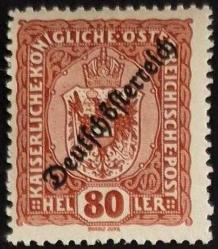 +++ AVUSTURYA ALMAN İŞGALİ  HABSBURG ARMA      1918    80H SÜRŞARJLI   - DAMGASIZ