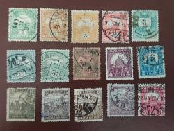 Macaristan damgalı klasik pullar lotu