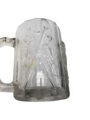 OSMANLI DÖNEMİ AY YILDIZLI BAYRAK VE ASLAN RESİMLİ LİON BİRA BARDAĞI