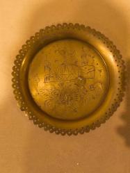 Antika Pirinç İşçilikli Tabak