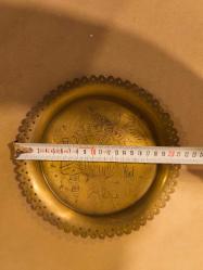 Antika Pirinç İşçilikli Tabak