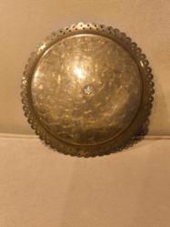 Antika Pirinç İşçilikli Tabak