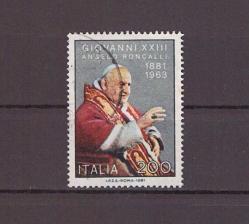 1981  İtalya '' Papa XXIII. John'un Doğumunun 100. Yıldönümü '' Damgalı tam Seri Pul     ------DP347