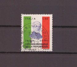 1971 İtalya Cumhuriyeti'nin 25. Yıldönümü Damgalı Pul     ----DP349