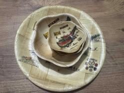 Kıbrıs desenli Sunumluk çerezlik mini  kaseler Kıbrıs desenli  6 adet küçük,1adet orta boy, 1 Tepsi sunumluk tabak  çapları 9 cm