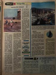 MİLLİYET GAZETESİ TURİZM EKİ (TURKİSH NEWSPAPER) - 3 MAYIS 1981 - Sami-Asım-Cengiz-Fer-Atila-Serin-Evin-Hüseyin-Karya-Mola-Kumsal-Gaye-Kalyon-Emel-Kaptan-Villa-Palmiye-Milliyet Turizm Eki-Akdeniz Bölgesi-Bodrum’un Özel Yemekleri-Nerede Kalınır-Bodrum’da Her Keseye Uygun Yatacak Yer Var-Turistik Gezilerinizde THY Hizmetinizde-Bodrum-Doğa Tarih ve Antik Uygarlıkların Kucaklaştığı Ebedi Mavilikler Cenneti-Dünyanın 7 Harikası-Nerelere Gidilir-Mavi Yolculuk-Nasıl Gidilir-Muğla-Sık Ormanlar ve Dantel Gibi Sahiller-Ay Tanrıçasının Aynası-Bafa-Uygarlıkların Geçit Yeri-Zeybek Tutkusu-Milas-Güllük-Ören-Pratik Bilgiler-Şifalı Sular-Deniz ve Kara Avcılığı-Neler Alınabilir