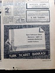 Cumhuriyet Gazetesi - Turkish Newspaper - 21 Aralık 1968 - bilmece gibi yazan Ecvet Güresin Başmakale - cari harcama ve bazı yatırımlar durduruldu - bakanlar kurulunun kararı defterdarlara telefonla bildirildi - İstanbul Türkiye İşçi Partisi merkezi işgal edildi - ay yolculuğu bugün başlıyor - James Lovell Frank Borman ve William Anders ay'ın etrafında dolaştıktan sonra tekrar dünyaya dönerek ay yolunu açacaklar fotoğraf - sahillerin yağma edilmesi önlenecek - Türk bilim adamı Uğur Ersoy madalya kazandı - İsmet İnönü temasların bir sınıra bağlı değildir dedi - Kıbrıs'ta mücahitlere alarm verildi - sevgilisine mektup götürmek için posta aracını çaldı - Kivi enerji kaynağı dost ve müşterilerinin şeker bayramını tebrik eder - bayramda hava nasıl olacak yazan Profesör Doktor Ümran E. Çölaşan - vergili devlette zamlı bayram yazan İlhan Selçuk - Türk Ticaret Bankası Sayın halkımızın şeker bayramını kutlar - Yapı ve Kredi Bankası bayramın üçüncü gününde normal mesaiye başlayacak -